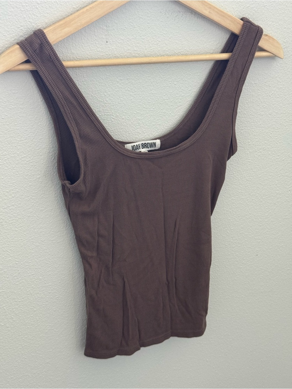 Joah Brown Women's Brown Ribbed Tank Top